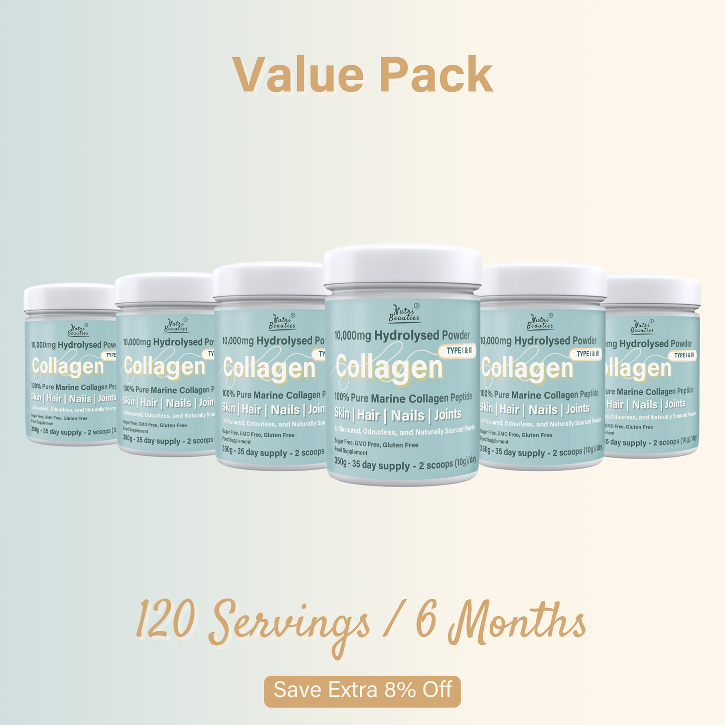 Pure Marine Collagen Peptides Powder 10,000Mg