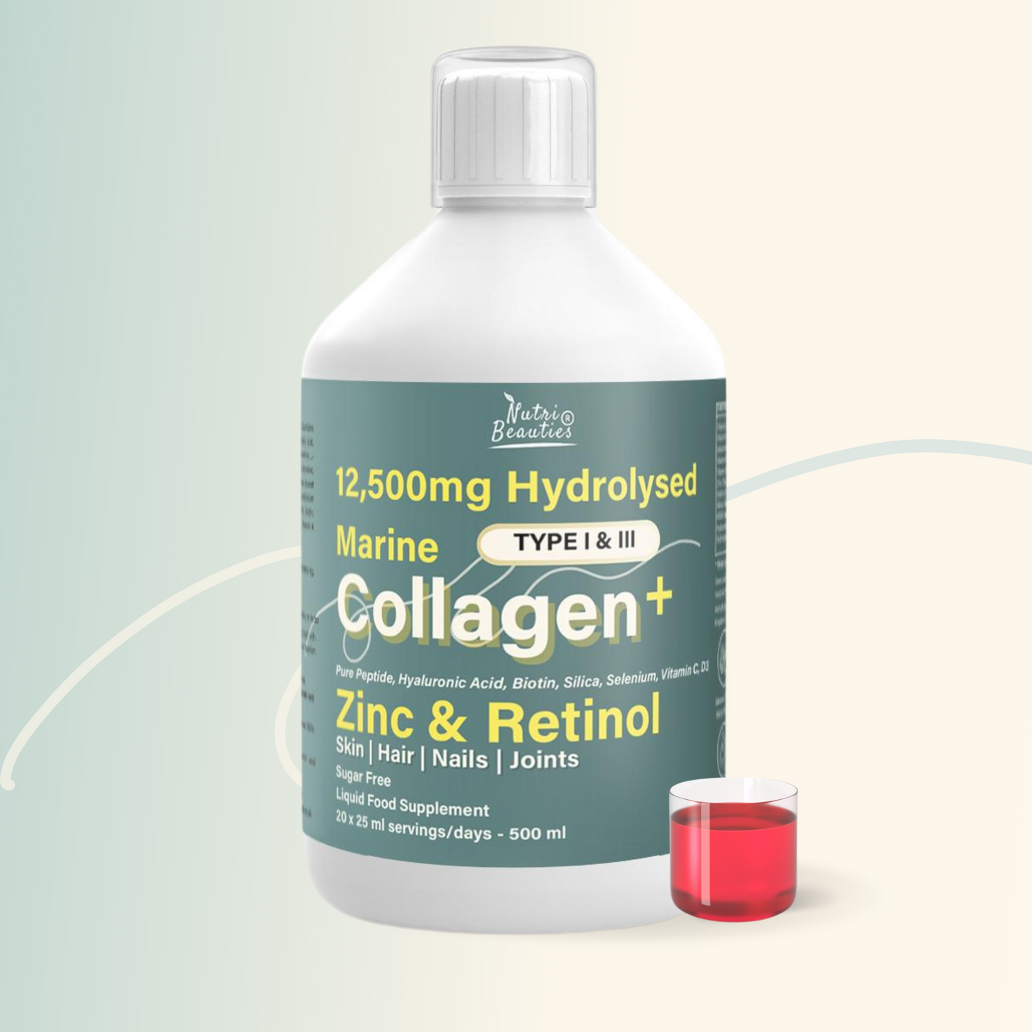 12,500mg Hydrolysed Marine Collagen PLUS Zinc & Retinol