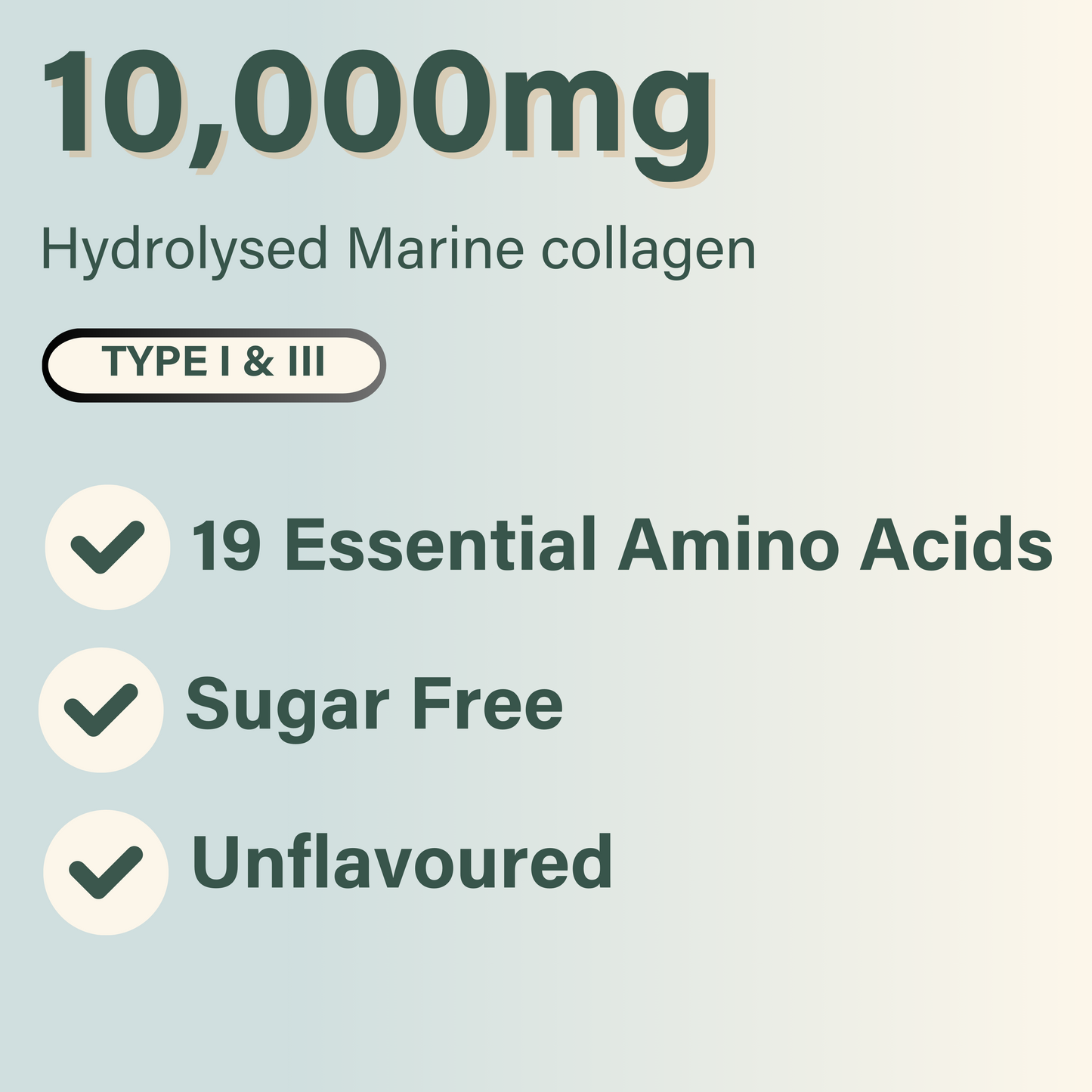 Pure Marine Collagen Peptides Powder 10,000Mg