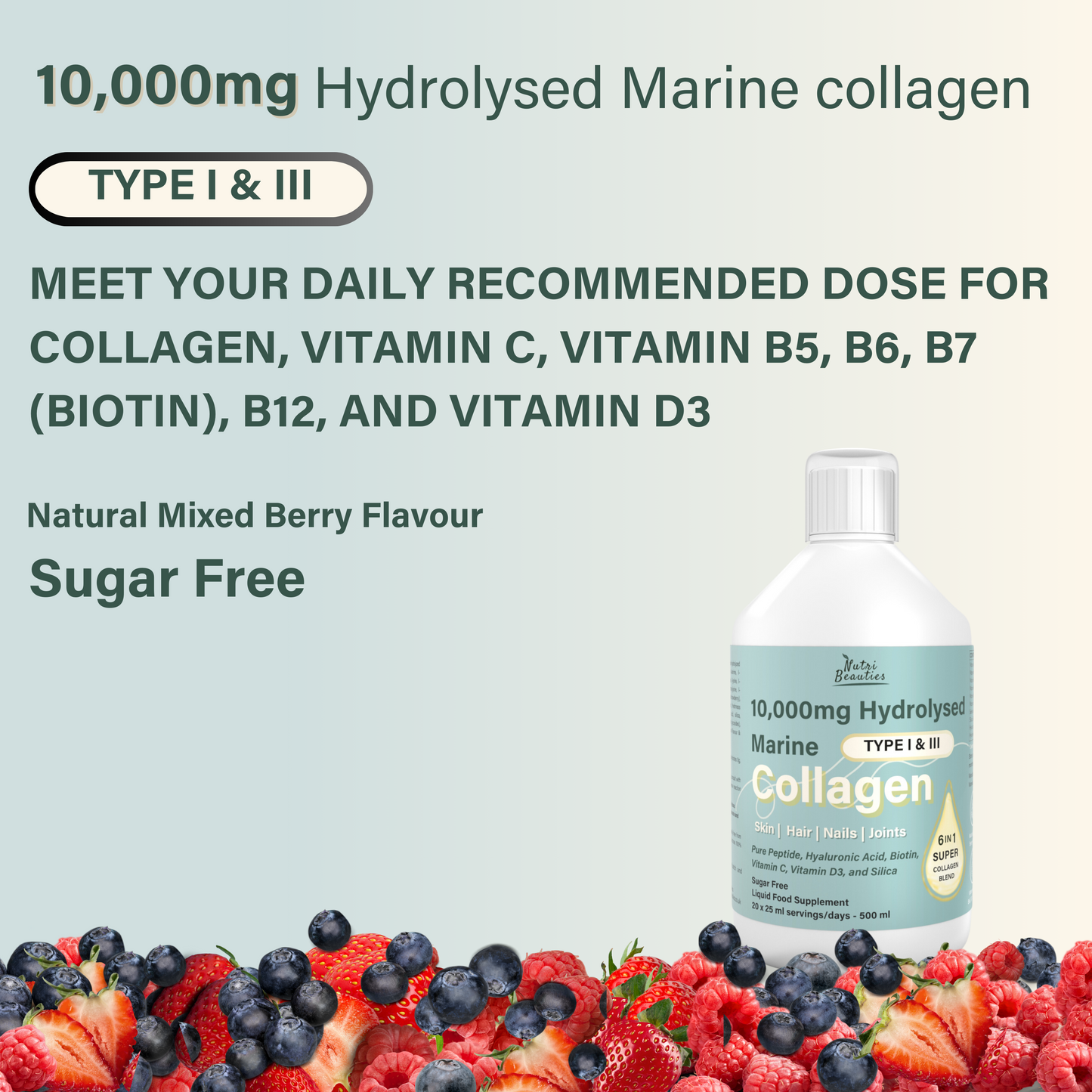 6-in-1 Hydrolysed Marine Collagen 10,000Mg